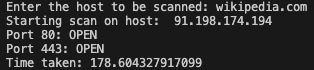 Example of script usage