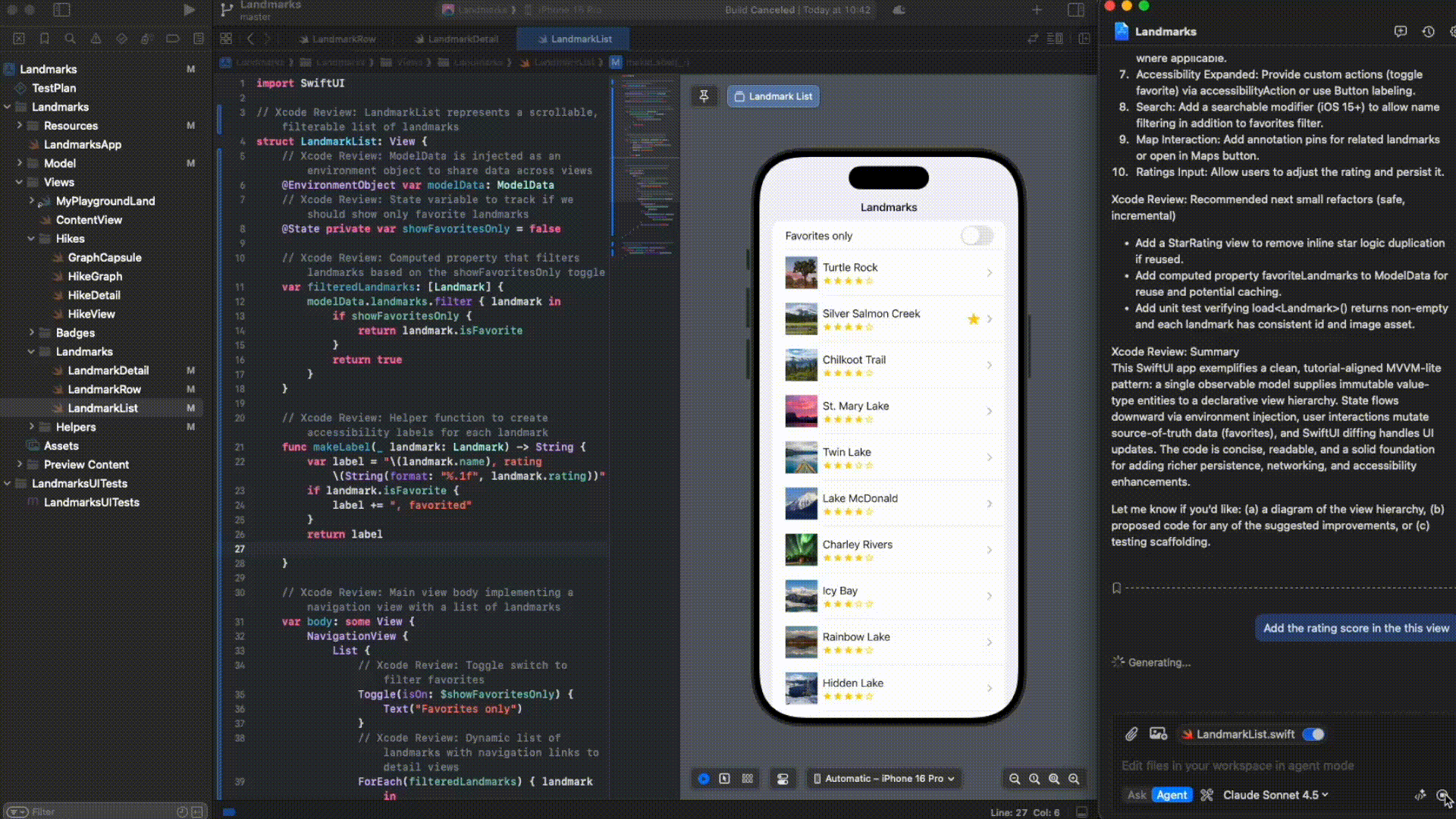 Chat of GitHub Copilot for Xcode